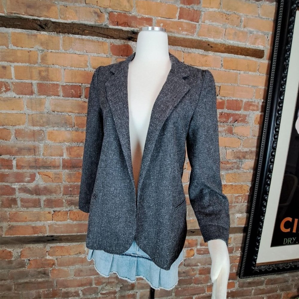 SOLDSilence & Noise Blazer Gray Heathered Open Front Lined Size M